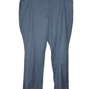 Lee Blue Straight Leg Mid Rise Dress Pants Size 18 Short